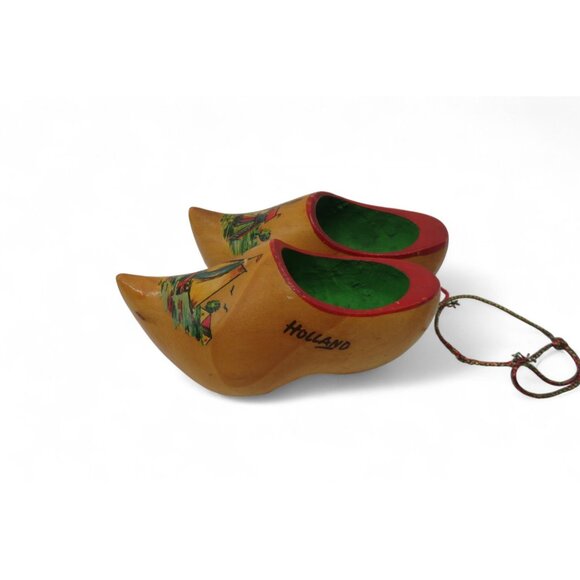 DUTCH Miniature CLOGS Wooden Hand-Painted 3 Sets Holland Vintage - Picture 8 of 13